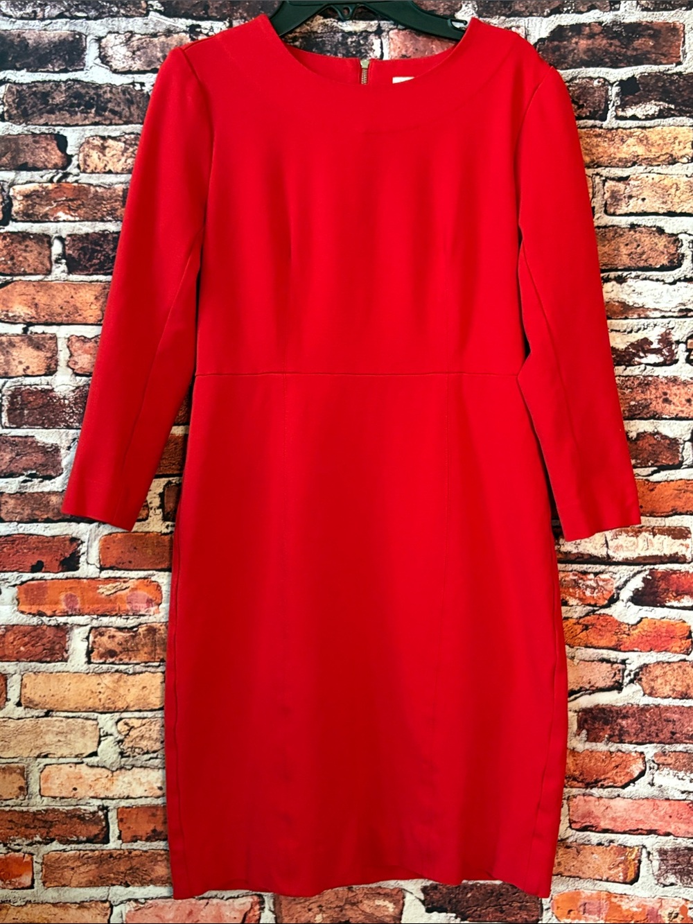 J. Crew Red 3/4-Sleeve Sheath Dress Size 00
